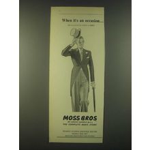 1959 Moss Bros Fashion Ad - When it's an occasionÉ Morning Suits for Sale
