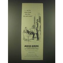 1959 Moss Bros Fashion Ad - yes I've always found Moss Bros very good people