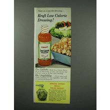 1960 Kraft Low Calorie Dressing Ad - Tasty!
