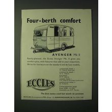 1960 Eccles Avenger Mk II Caravan Ad - Four-berth comfort
