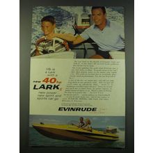 1960 Evinrude Lark II Boat Ad - Life is a Lark