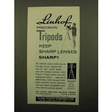 1960 Linhof Tripods Ad - Keep Sharp Lenses Sharp