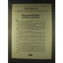 1976 IBM Computers Ad - Depersonalization