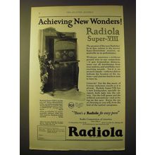 1924 RCA Radiola Super-VIII Radio Ad - Achieving new wonders!