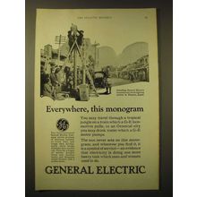 1924 General Electric Incadescent street lighting Ad - Everywhere, this monogram