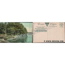 CT Norwich Postcard West Bank Of Lake Mohegan Park Official Souvenir Post ~2311