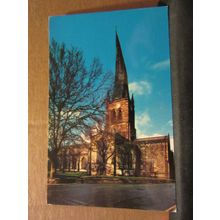 ST. MARY AND ALL SAINTS, CHESTERFIELD, DERBYSHIRE. used postcard unposted (a) #