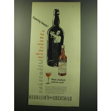 1949 Heublein's Club Cocktails Ad - Expecting guests?