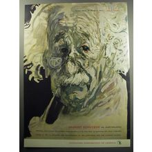 1957 Container Corporation of America Ad - Feliks Topolski art - Albert Einstein