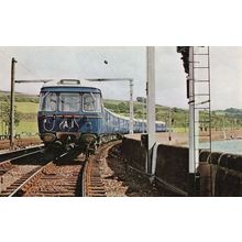 Glasgow Suburban Blue Train at Craigendoran Station Railway Postcard