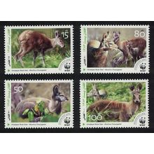 Afghanistan WWF Himalayan Musk Deer 4v 2004 MNH