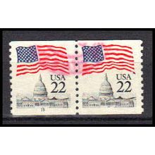 Used 2115 22c U.S. Flag Fine CNP Left 15 PA0632