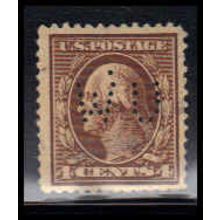 Used 377 4c George Washington Fine Perf Initials K2872