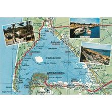 Arcachon Andernos Cap Ferret French Carte Map Postcard