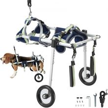 2 Wheels Dog Wheelchair for Back Legs, Pet Wheelchair Lightweight & Adjustab...