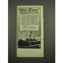 1918 Old Town Canoe Ad - The Master Canoe