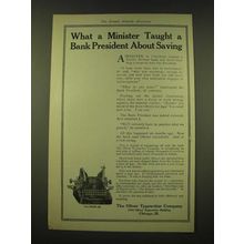 1918 Oliver Typewiter Ad - What a minister taught a bank president
