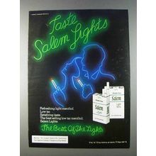 1980 Salem Lights Cigarettes Ad - Taste Salem Lights