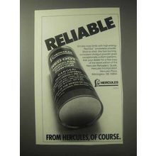 1985 Hercules Red Dot Powder Ad - Reliable