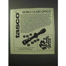 1986 Tasco Scopes Ad - World Class Optics