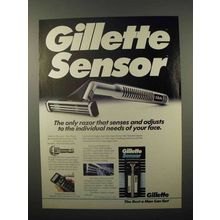 1991 Gillette Sensor Razor Ad - Senses and Adjusts