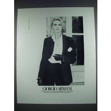 1991 Giorgio Armani Designer Fashion Ad