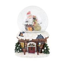 Santa Claus in A Chimney LED Snow Globe 10 CM