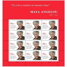 Maya Angelou Sheet of 12 Current Rate Postage Stamps Scott 4979
