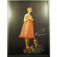 1958 Rogers Lingerie Ad - Every man wants his woman on a pedestal