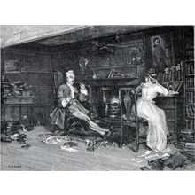 FIRESIDE STUDENT 1893 Francis Davis Millet PRINT