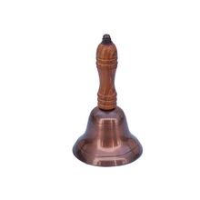 Pack Of 2] Antique Copper Hand Bell with Wood Handle 6""