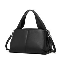 Women Genuine Leather Handbag Black