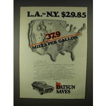 1973 Datsun 1200 Car Ad - L.A. to N.Y. $29.85