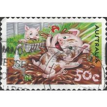 AUSTRALIA, MAMMALS, Ralph Piglet s/a, green 2005, 50c, #4