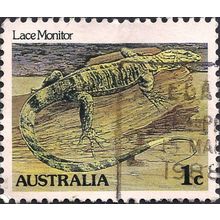 AUSTRALIA, REPTILE, Lace Monitor, brown 1981, 1c