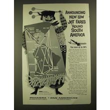 1961 Panagra Pan American Airlines Ad - New Low Jet Fares