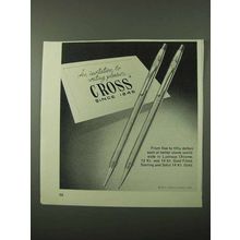 1971 Cross Pens Ad - Invitation to Writing Pleasure