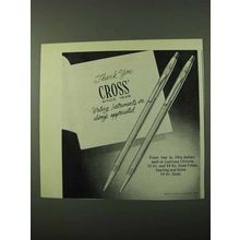 1971 Cross Pens Ad - Writing Instruments Appreciated