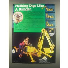 1985 Double L Badger Digger Ad - Nothing Digs Like