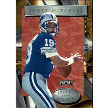 1996 Playoff Football Trophy Contenders Scott Mitchell #28