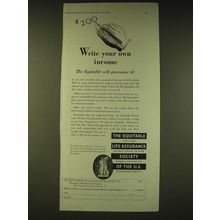1933 The Equitable Life Assurance Society Ad - Write your own income