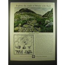 1964 Shell Oil Ad - art by David Gentleman - The Roman Steps