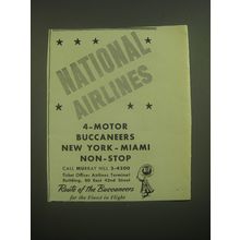 1946 National Airlines Ad - National Airlines 4-motor Buccaneers