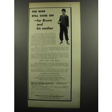 1953 Save the Children Federation Ad - The war still goes on -for Bruno