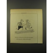 1954 American Airlines Advertisement - Logrolling Cartoon