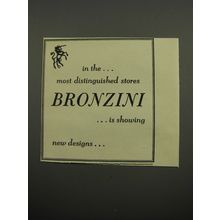 1955 Bronzini Fashion Ad - In the most distinguished stores