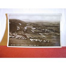THE DYKE HIILS & CHANCTONBURY, SUSSEX, used vintage postcard RP 1942 pm =