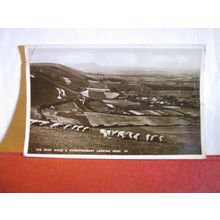 THE DYKE HIILS & CHANCTONBURY, SUSSEX, used vintage postcard RP 1942 pm /