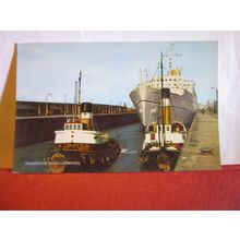 GLADSTONE DOCK, LIVERPOOL unused postcard by J. Samon dated 1970 =