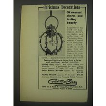1956 Constance Spry Christmas Decorations Advertisement